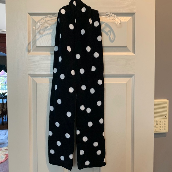 J Crew Black/White Polka Dot Scarf - Picture 1 of 3